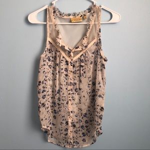 Princess Vera Wang Sheer Floral Tank